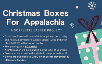 Christmas Boxes for Appalachia